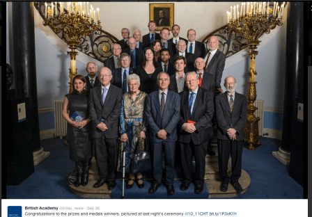 With the winners of other academic awards at the British Academy